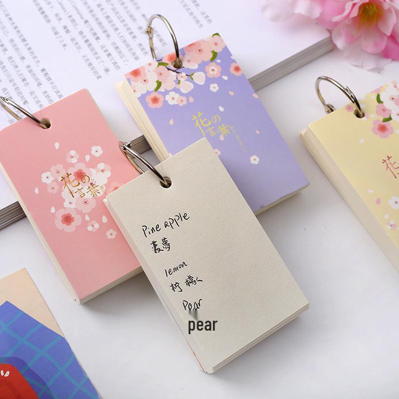 Jin Gu Portable Cartoon Memory Ring Binder - Blank Hard Cardboard for Students