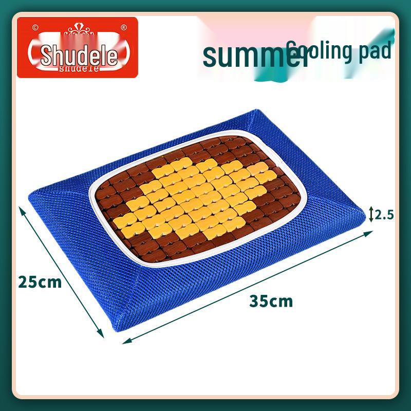 Almofada de Cadeira de Verão Respirável em Malha com Estrutura de Madeira