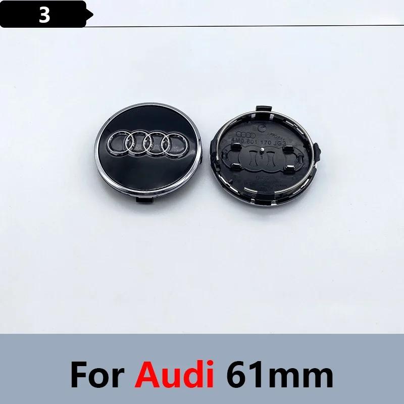 2026 4pcs 60mm 61mm 69mm 68mm 77mm Car Styling Wheel Center Cap Hub Covers Badge 4B0601170 For Audi A3 A4 A5 A6 A7 A8 S6 Accessories