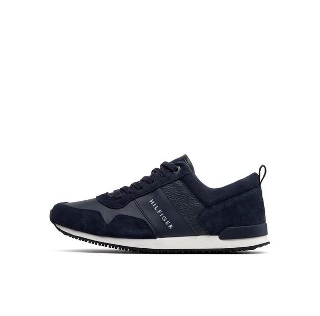 Мужские кроссовки Tommy Hilfiger Iconic кожа замша mix runner fm0fm00924 granatowy
