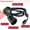 4 PIN TO 7 Way Trailer Tow Light Wire Harness Connector For Ram 1500 2500 3500