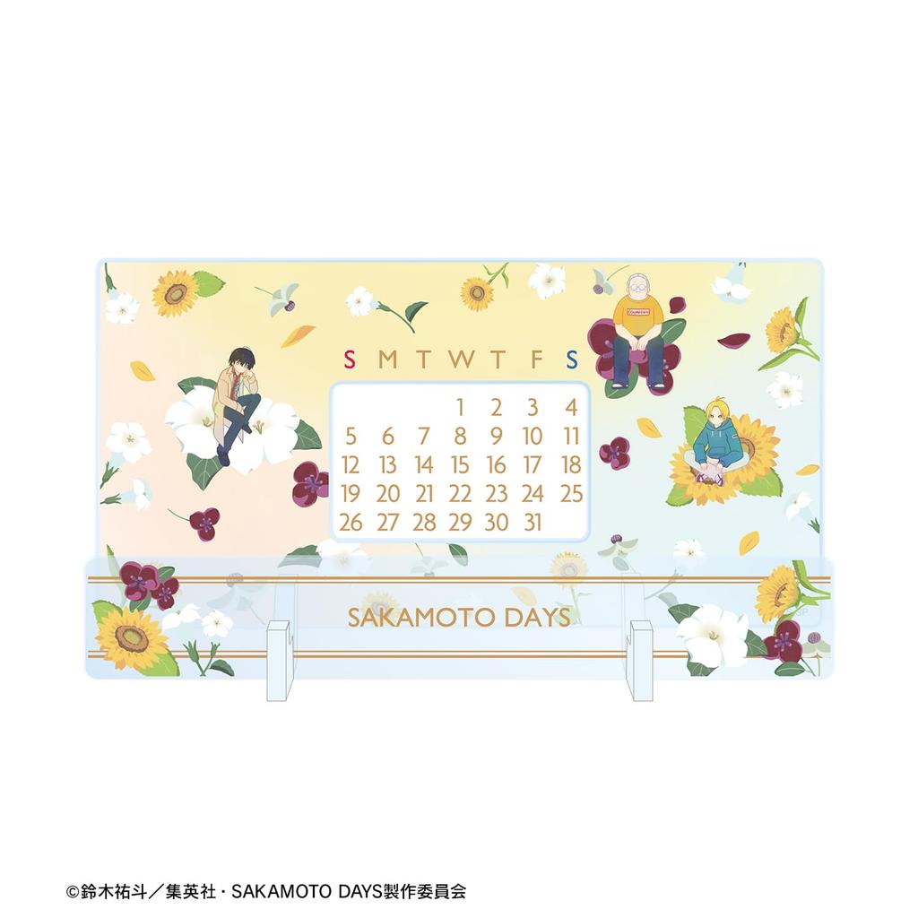 TV Anime Taro Sakamoto Shin Asakura Nagumo Botania Desk Acrylic Perpetual Calendar "SAKAMOTO DAYS" & &