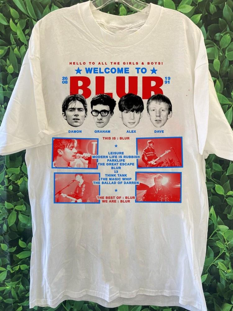 Blur Band Welcome To Blur SHirt Shirt Unisex S5XL Reprint TR492 Unisex T-Shirt M