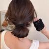 5/10PCS Classic Minimalist Sporty Hair Ties Black Beaded Elastics Strong Hold Bands for Ponytails Ideal for Workouts
