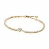 Heart-shaped Tennis Pavé Pavé Alloy Synthetic Cubic Zirconia Gold-plated, Copper, Silver Bracelet Women's Gold 560041C01