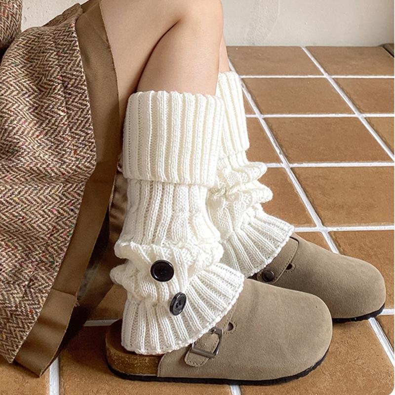 Autumn Winter Socks for Teen Girl 3-13 Year Breathable Socks Children Retro Socks Crochet Stockings Leg Warmer Stockings