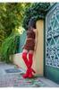 Women's Fashion Style Special Design Thick Heel Over The Knee Stretch Boots
