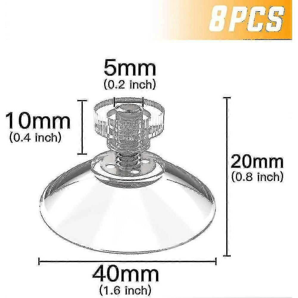 Ventouse 40 mm, 8 Pièces Ventouses Filetages M5 Acier Inoxydable, Ventouses - Pjun