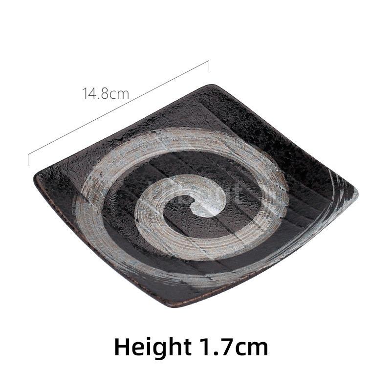 Japanese Ceramic Square tray Dining Food Plate Creative Coarse Ceramic Tableware Snack Dessert Sushi Dishes pasta plate sets