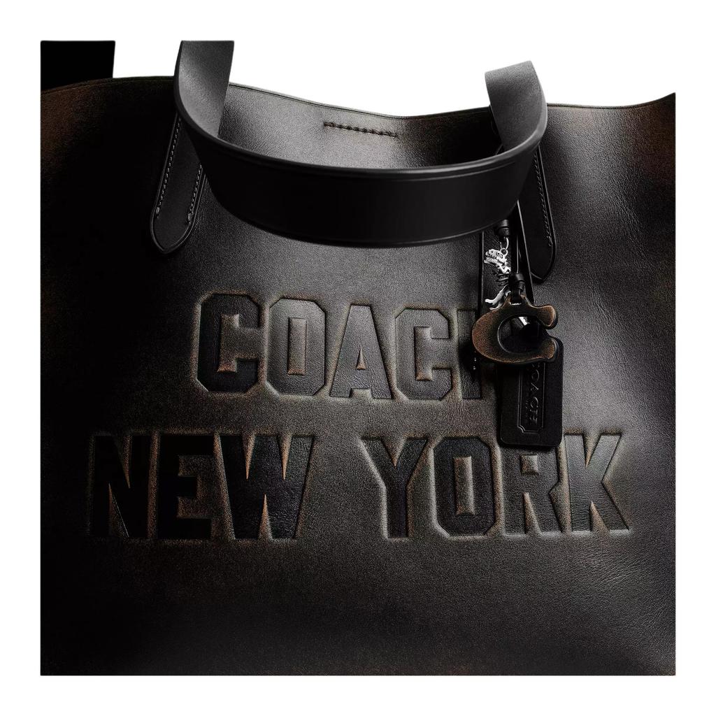 Coach Relay 34 Logo Leather Tote Bag Men tote Brown CBF30-Y4B