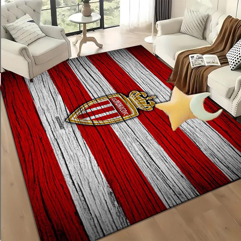 1PC As Monaco Crest Floor Mat for Living Room, Game Rooms, Office, Bedroom, Office Floor Mat Playful Design, Christmas fan gifts