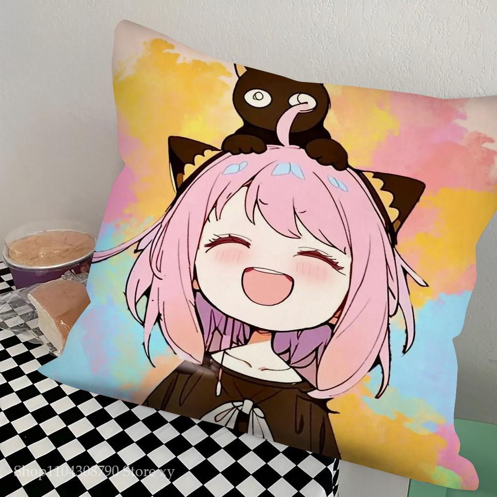 Spy X Family Animation Pillow Case Square Pillow Bedroom Sofa Leisure Comfort Cushion Car Living Room Home Decoration