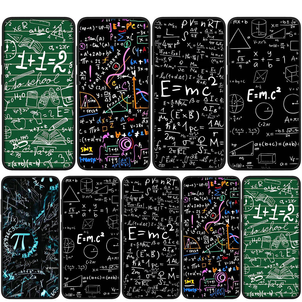 Cover for iPhone 17 16 15 Xiaomi Poco Redmi Note 14 13 12 11 Pro Max Samsung Galaxy S25 S24 9 OPPO Huawei Chemistry Maths Equation Formula Phone Case