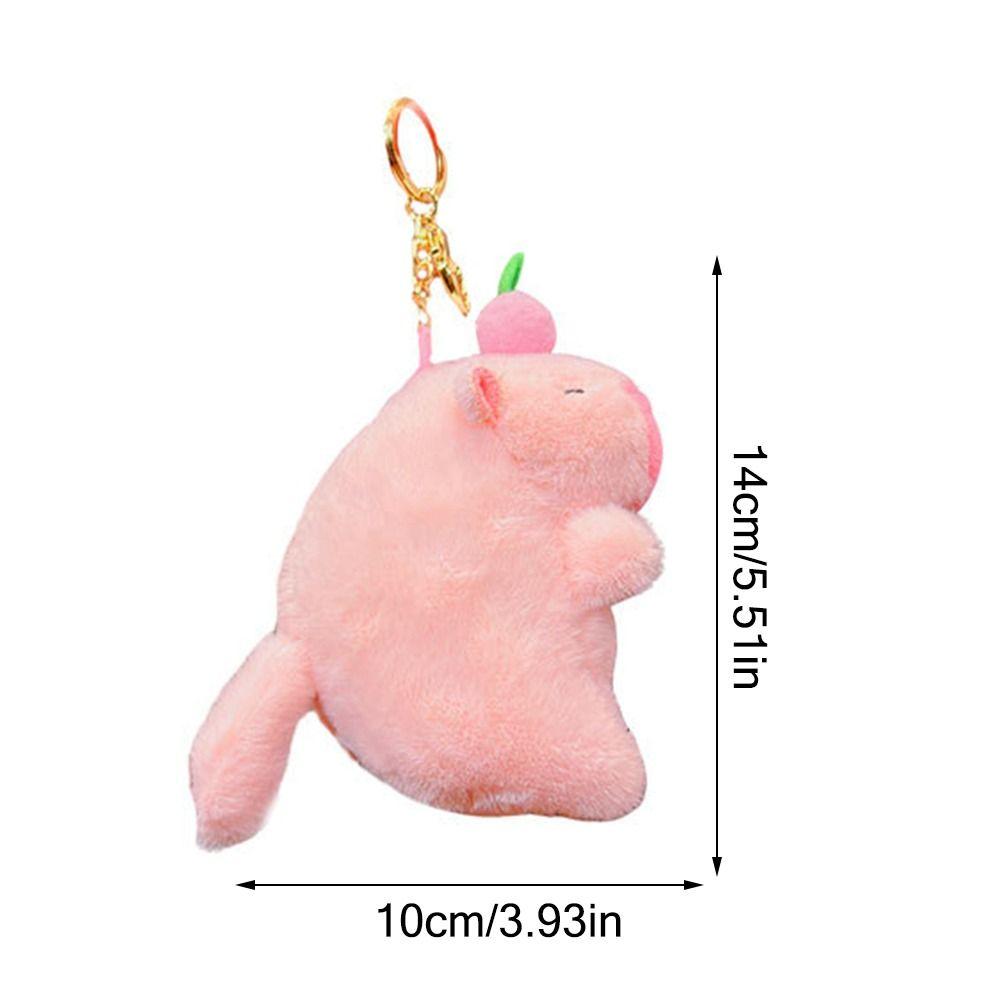 Plush Wagging Tail Capybara Doll Cute Fluffty Animal Doll Creative Cartoon Capybara Doll  Kids Toy