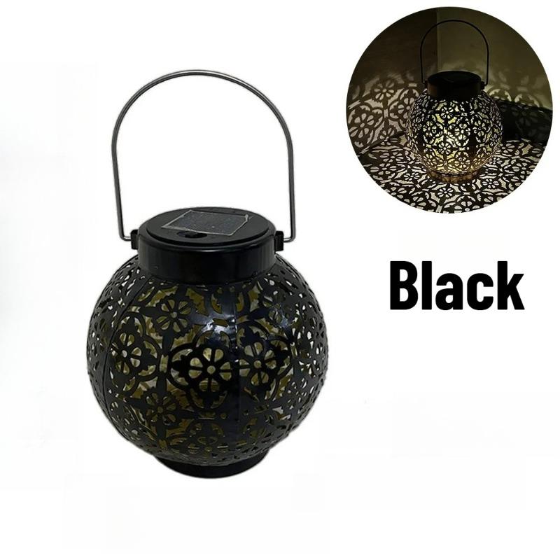 Solar Outdoor Lights Decor for Table Patio Garden Yard Solar Lantern Outdoor Waterproof Hanging Metal Decorative Garden Lights Christmas