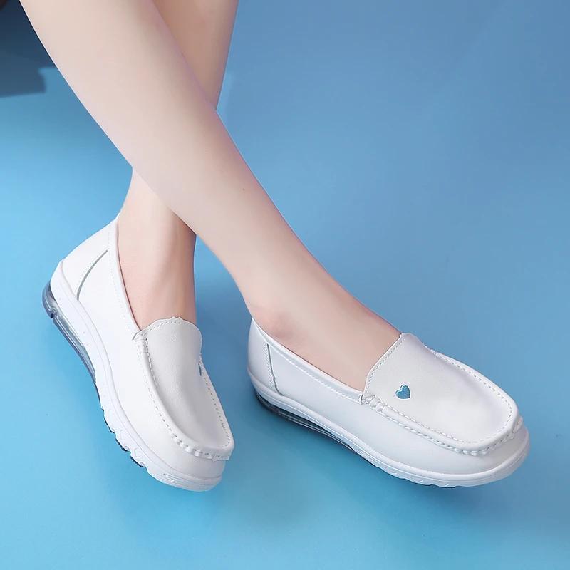 Fashion High Quality Women Loafers 2024 Autumn Comfortable and Versatile Nurse Work Shoes Light Breathable Women's Flat Shoes Zapatos