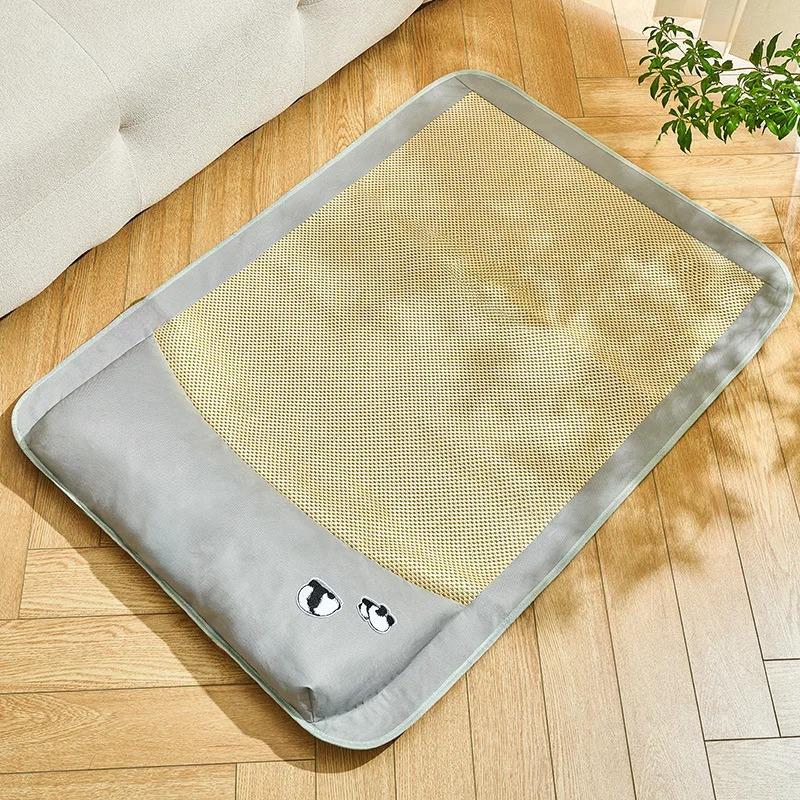 

Summer Cooling Pet Bed Cats House Accessories Puppy Products Dog Mat Things Houses and Habitats Beds Accessory All Supplies M 65x45cm