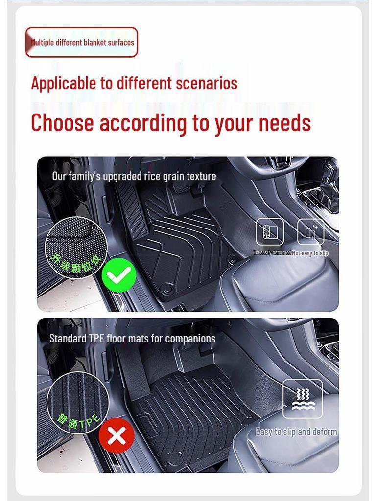 MG4 Floor Mats - Scratch-Resistant, Anti-Slip, Odorless TPE Material, Fits 2025 Model, Eco-Friendly