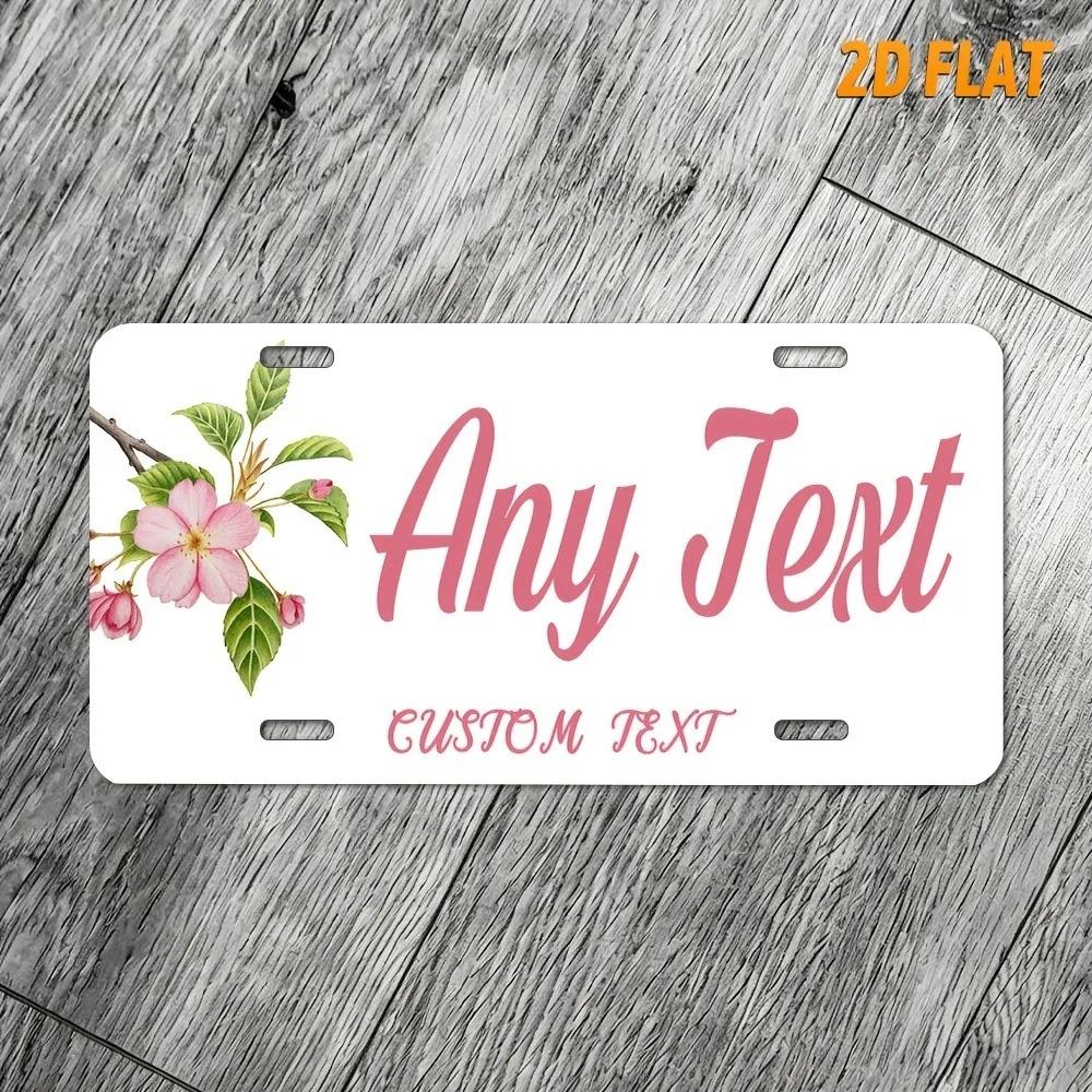 Personalized Plant-Themed 2D Flat Plaque Custom Text 30x15cm Home Garden Decor