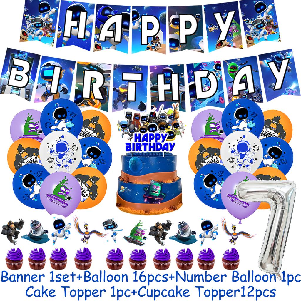Cartoon ROBOTS Child Birthday Party Decoration Supplies Cup Plate Balloon Tablecloth Banner Photography Background Prop Kid Gift