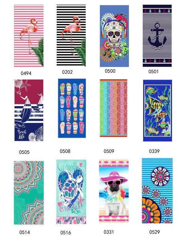 Cross-border Soft Quick-Dry Beach & Sport Towel - Absorbent, Lightweight, Printed Design