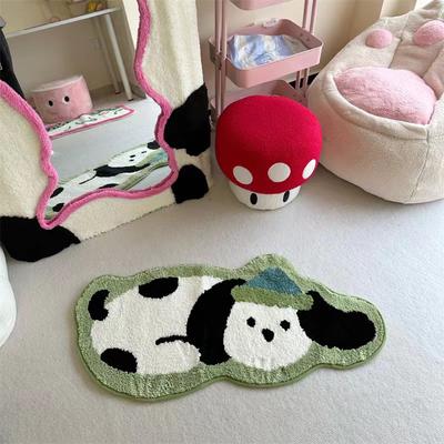 Cartoon Shaped Imitation Cashmere Entrance Mat, Household Bathroom And Kitchen Absorbent, Easy To Maintain, Non Slip Floor Mat