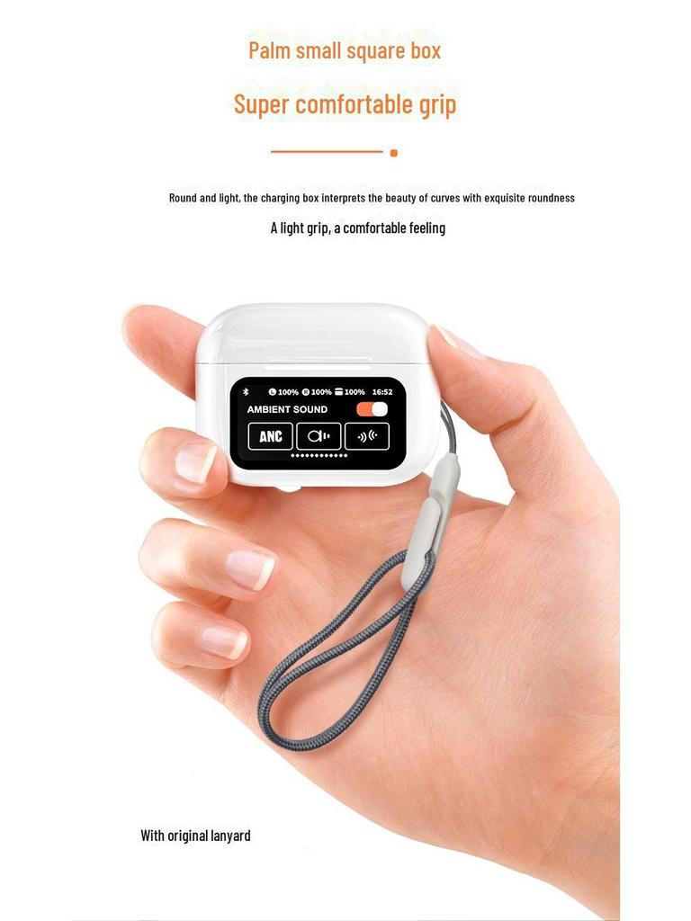 A9Pro Smart Bluetooth Headset with Touchscreen & Noise Reduction for Apple Devices