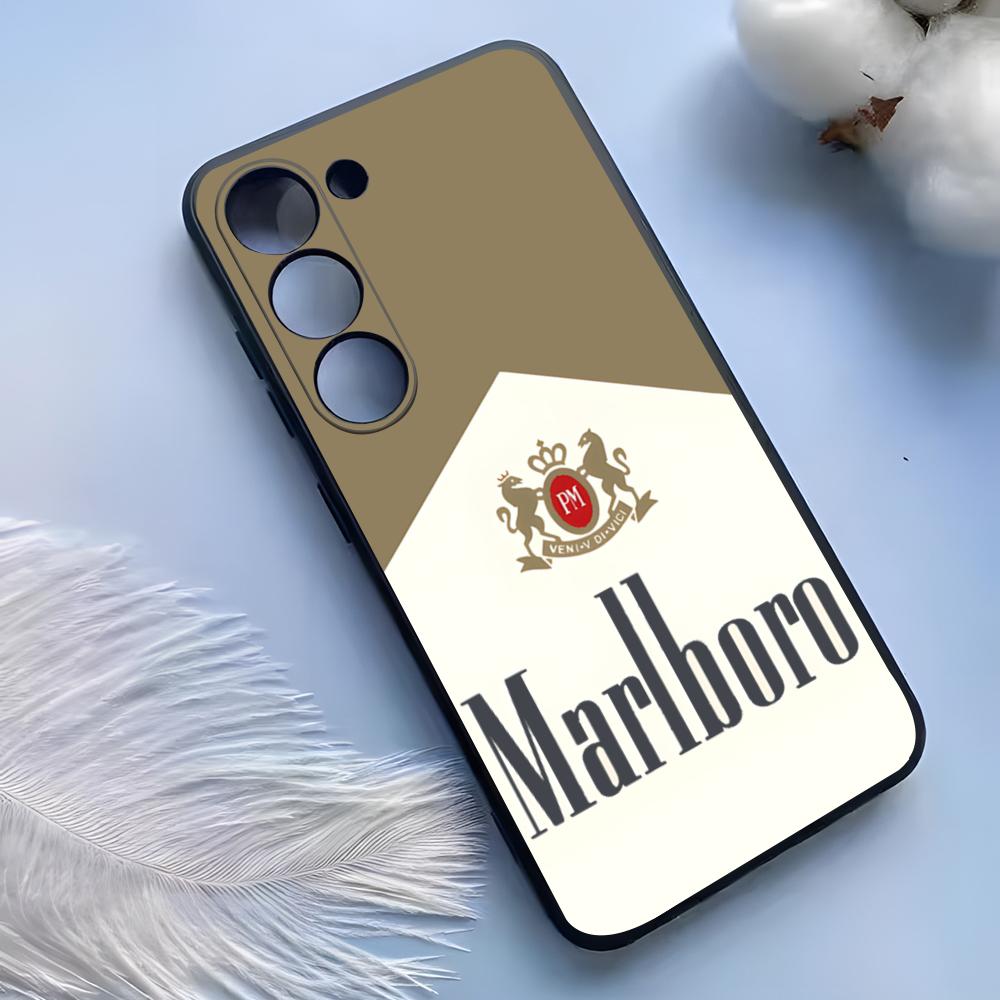 Custodia per Telefono Sigaretta-M-Marlboross Per Samsung S25 Ultra S24 S23 S22 S21 S20 Plus Fe Galaxy A54 A53 A34 A25 Copertura in Silicone