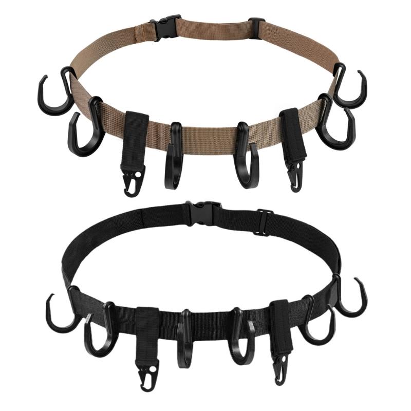 Treestand Strap Gear Hangers, Multiple Hook Accessory Holder Hunting Gears Tree Hangers for Hunting Equipment on Tree