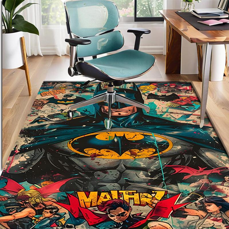 Batman Pattern Rug, Indoor/Outdoor Mat, for Picnic, Gameroom, Bedroom, Office, Living Room, Home Decor Carpet, Birthday Gift