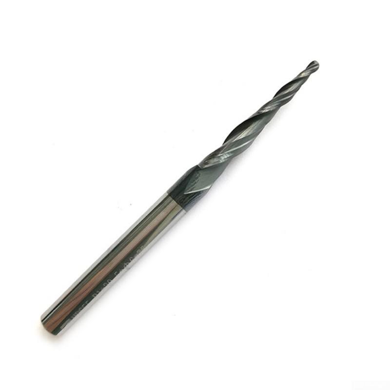 Buy HRC55 End Mills 2 Flutes TiAlN Slotting R1*D6*30.5*75 Ball Nose