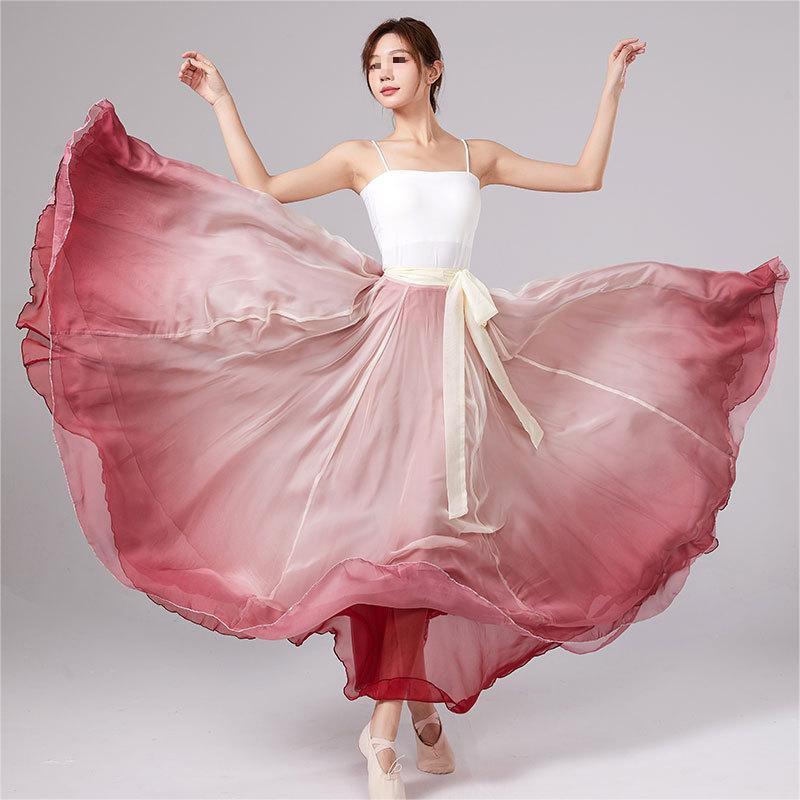 Women s Classical Dance Flowy Performance Dress S