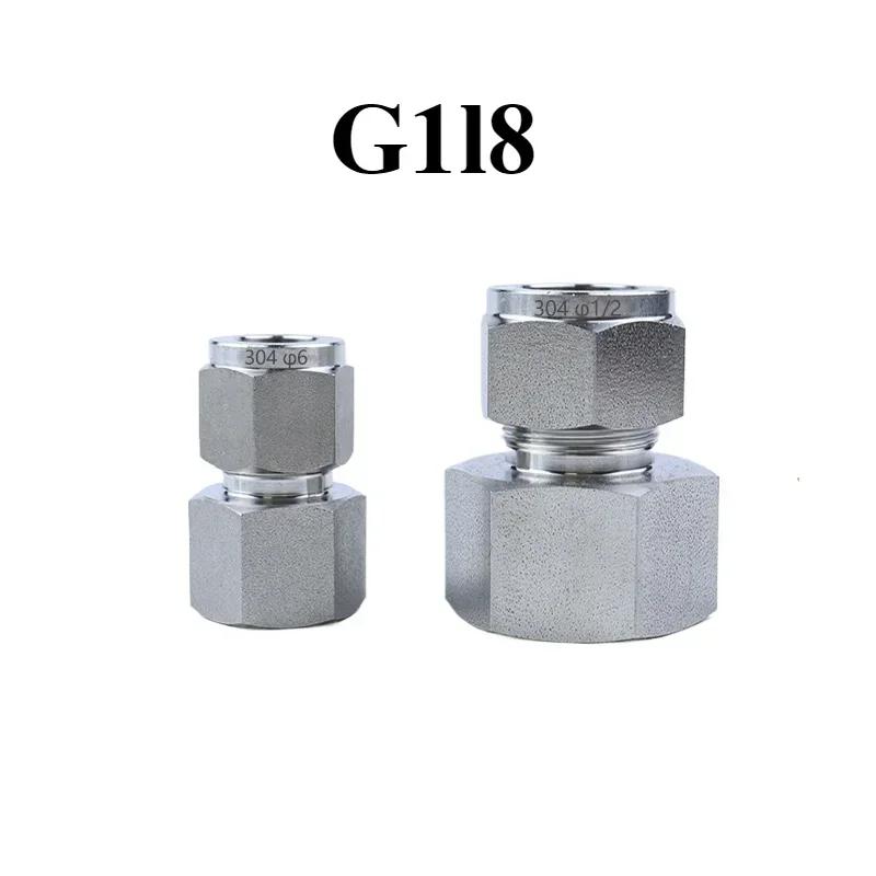 M10-M20 Metrisch 1/8" 1/4" 3/8" 1/2" BSPP NPT Verzinnt x 1/8-1 Zoll 3-16mm Klemmverschraubung 304 Edelstahl Rohrverschraubung Verbinder