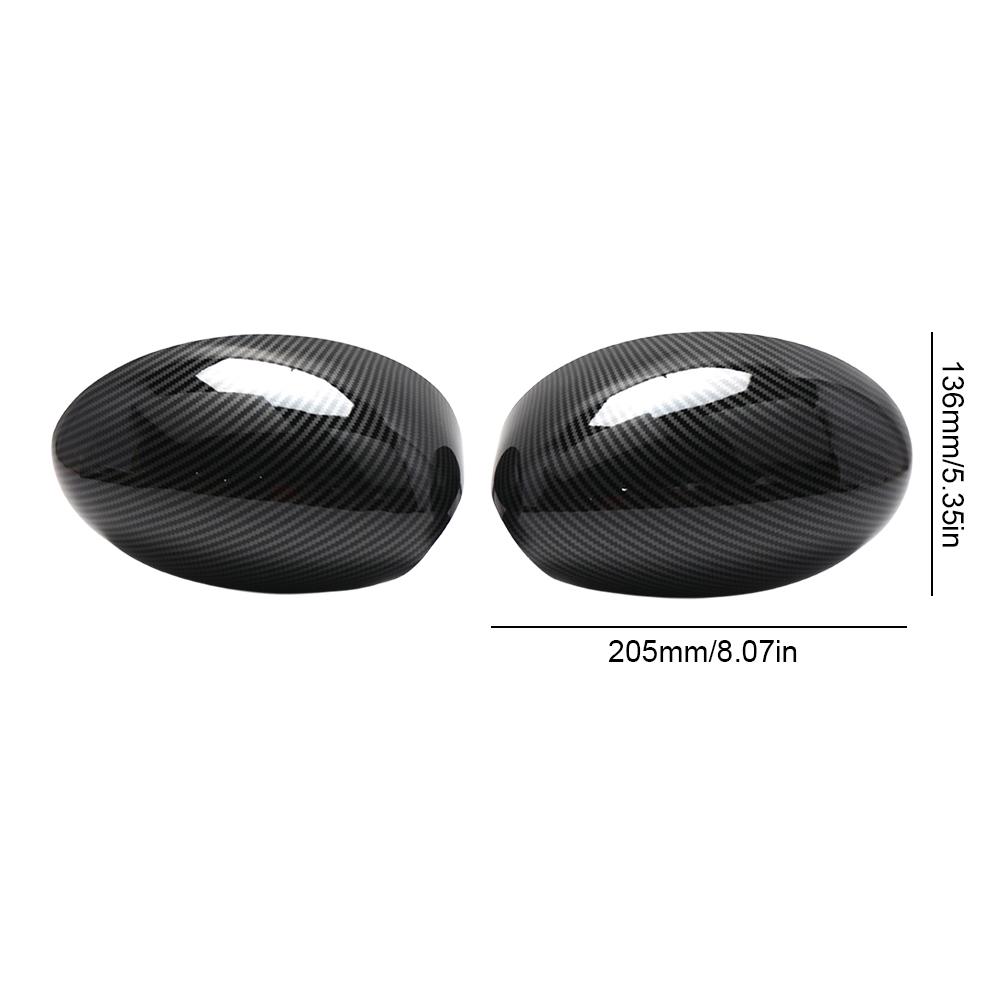 2pcs Rearview Mirror Cover Carbon Fiber Side Wing Mirror Cover Cap Replacement for Mini Cooper R Series R50 R53 R52 2000-2008