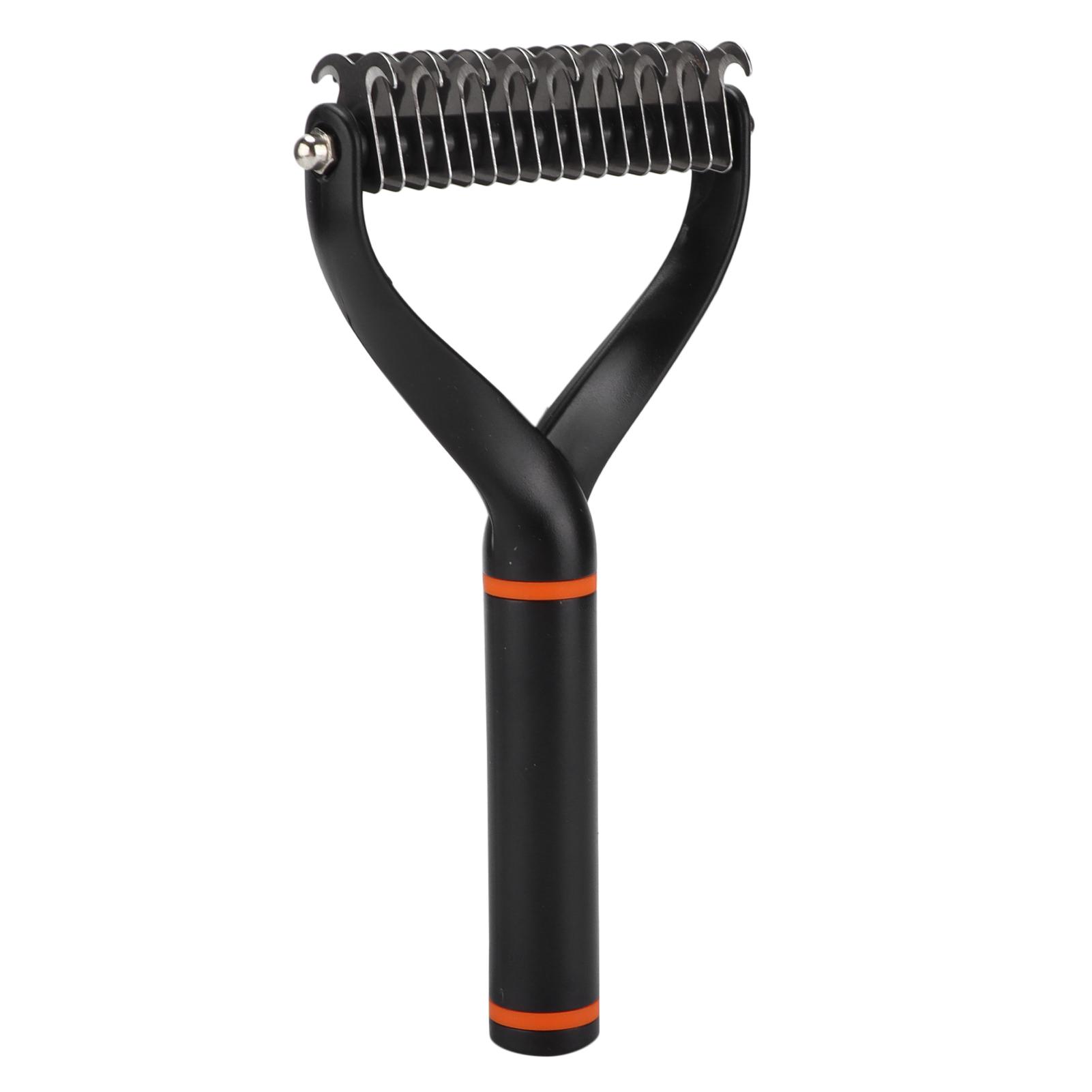 

Pet Undercoat Rake 2 Sided Dematting Constantly Headed Metal Blade Combs Suitable for Cats and Dogs
