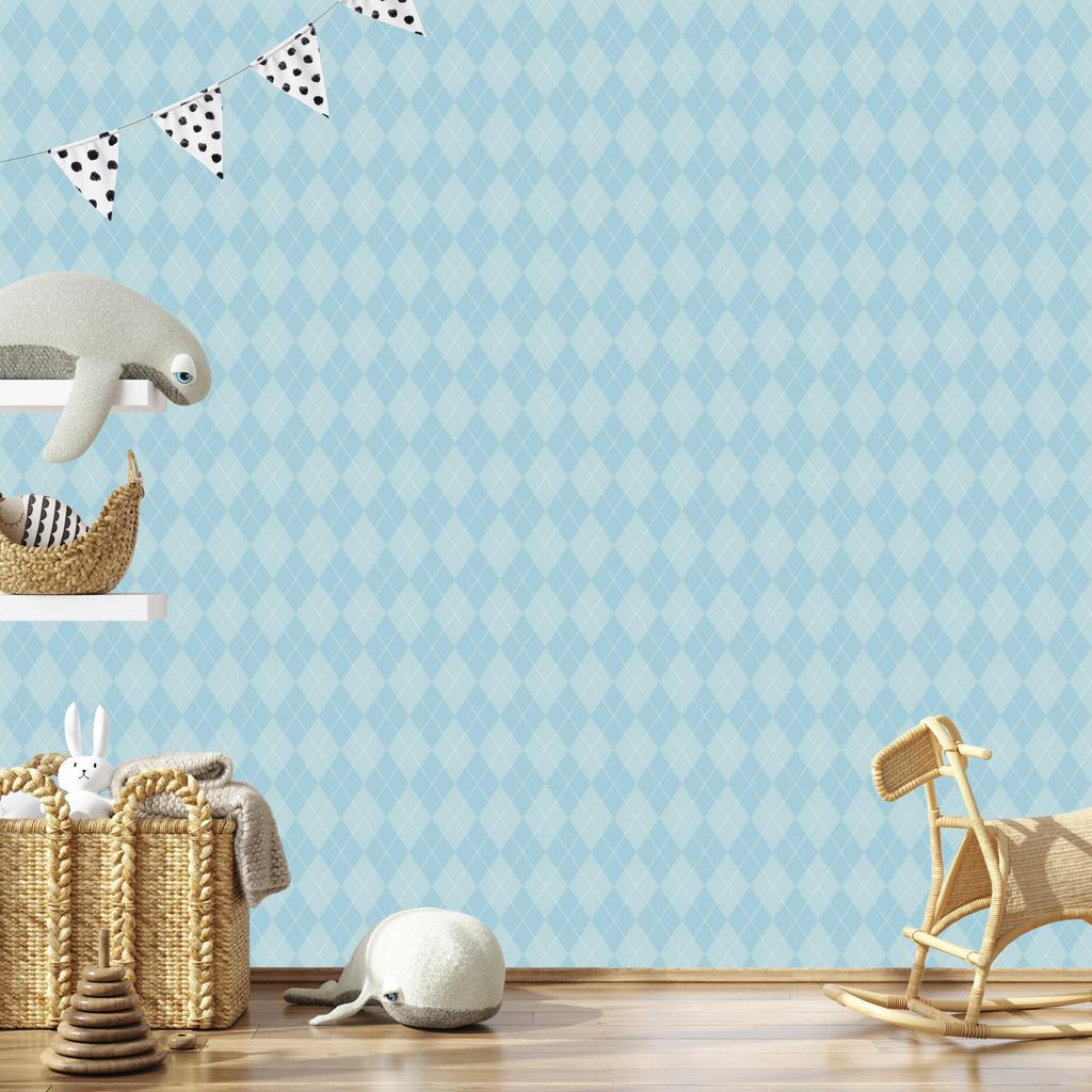 Pastel Celadon Diamonds Wallpaper for Living Room and Bedroom 50x1000