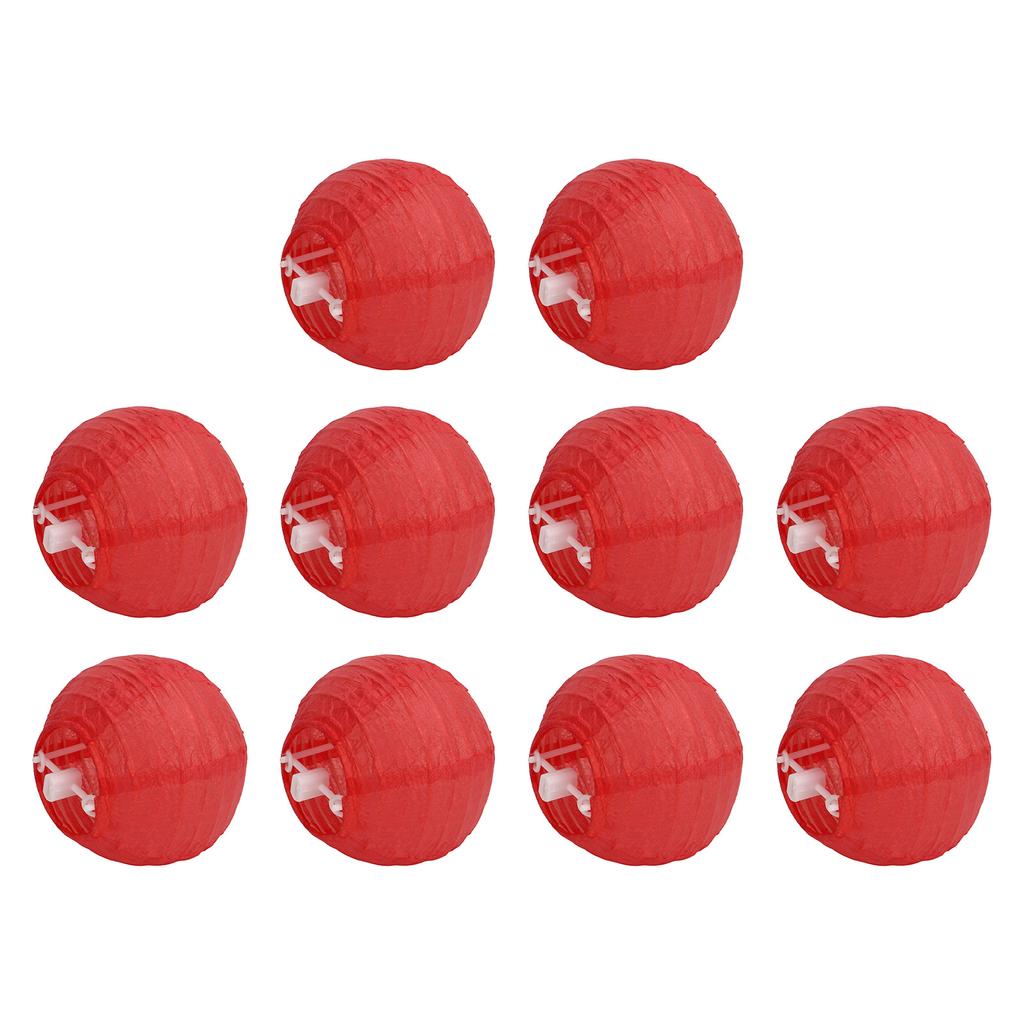 10pcs Paper Lanterns Foldable Round Small Handcrafted Lantern Decoration for Tent RV Courtyard