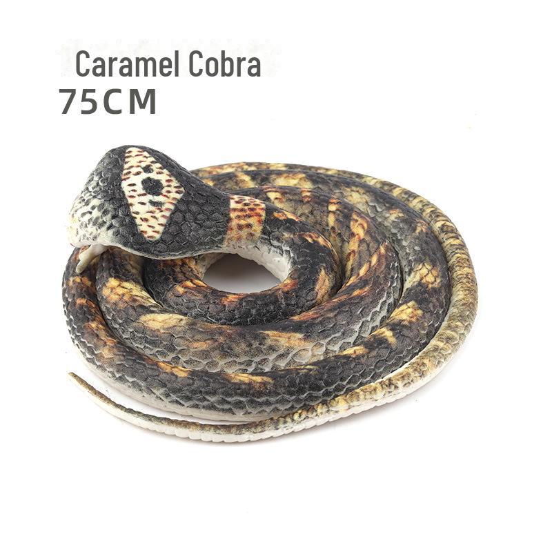 75cm Realistic Rubber Snake Toy - Scary, Funny, Creative Fake Animal Model for Children