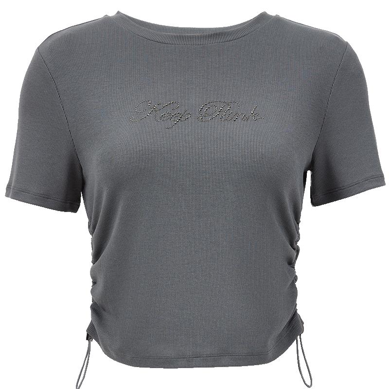 VEROMODA Slim-Fit Letter Rhinestone Short-Sleeve T-Shirt S