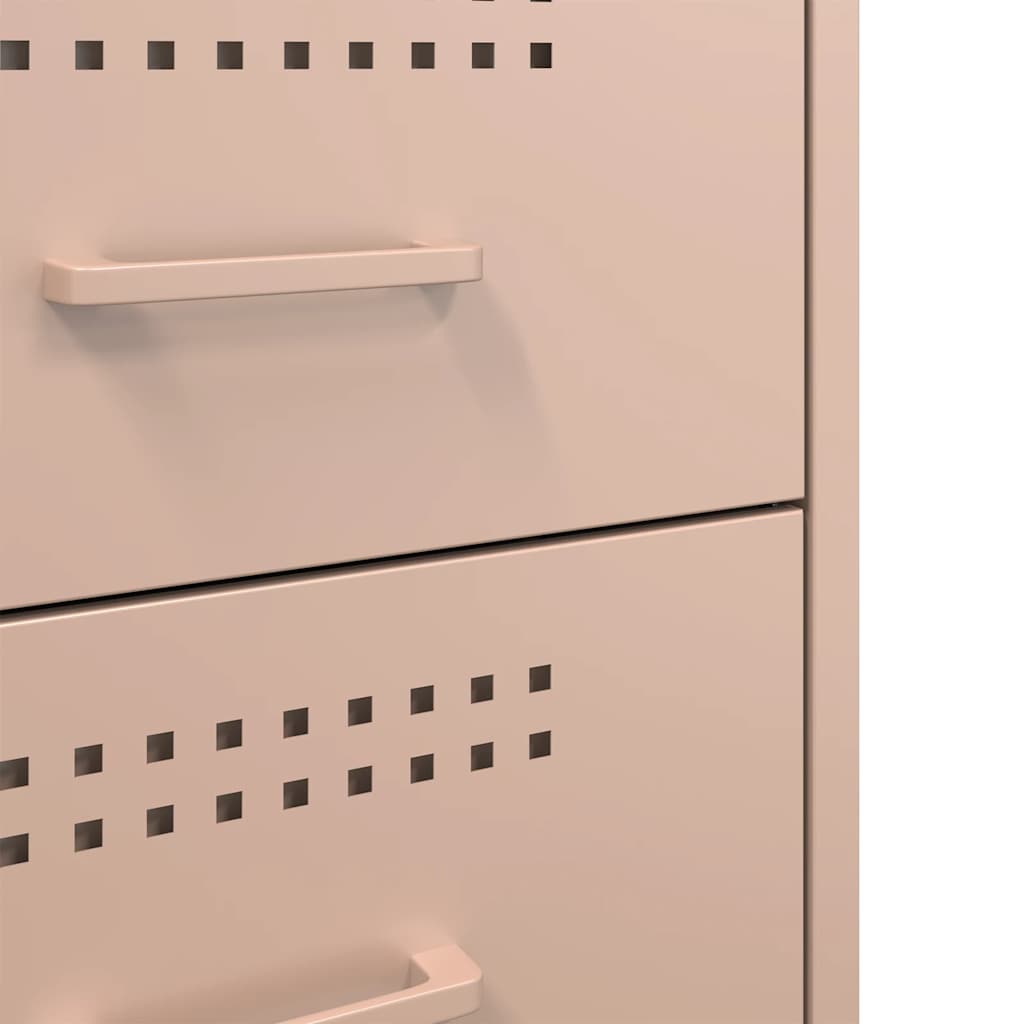 Nightstands 2 pcs Pink 36 x 39 x 50.5 cm Steel