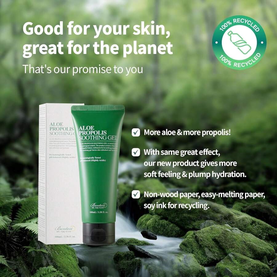 Benton Aloe Propolis Soothing Gel 100ml | Aloe Vera Gel For Sunburn Relief | Aloe Vera Gel For Travel Size | Aloe Vera Gel Moisturizer For Face
