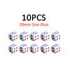 10/20/30/40PCS White Background Red Blue Dots Dice 10mm Size Classic Game Props Bar Party Gathering Supplies Board Game Dice ZYF
