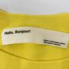 L'Appartement 22Stainless Steel Yellow Crew Neck Short Sleeve Knit Pullover Tops Not Written yellowUsed