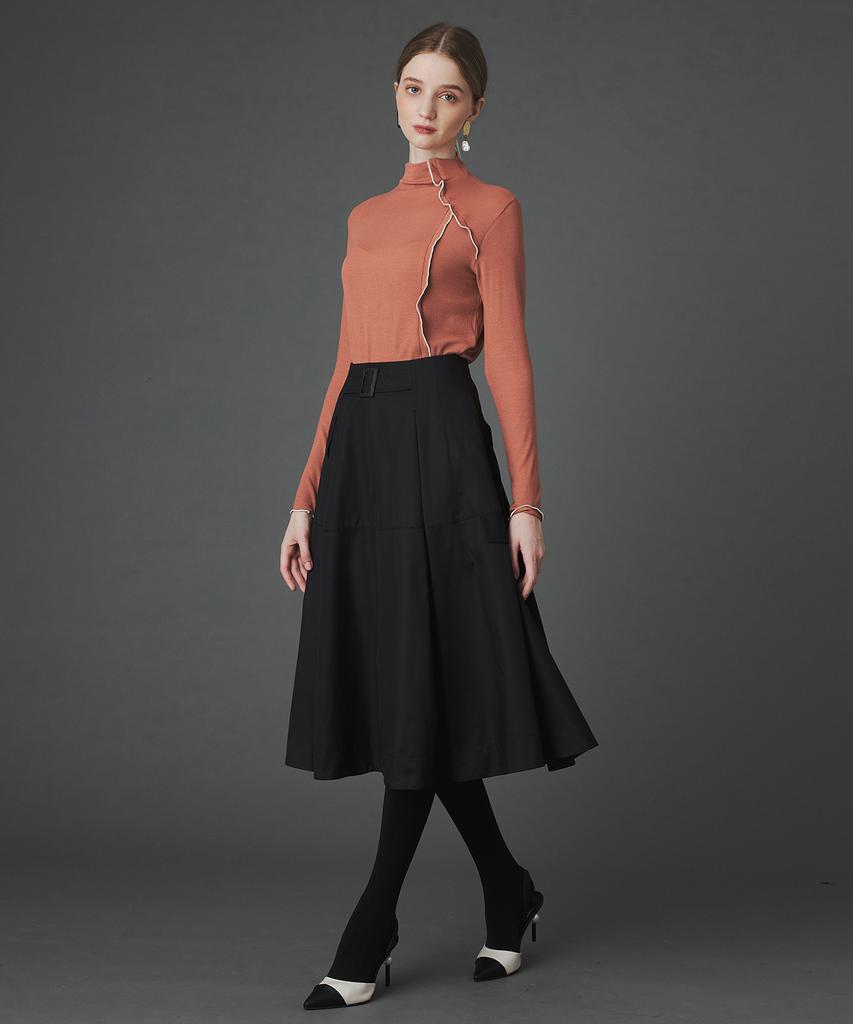 Pelimela Marigold Trench Skirt (Black)