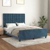 VidaXL Bed Frame with Headboard Dark Blue 140x190 Cm Velvet3125999