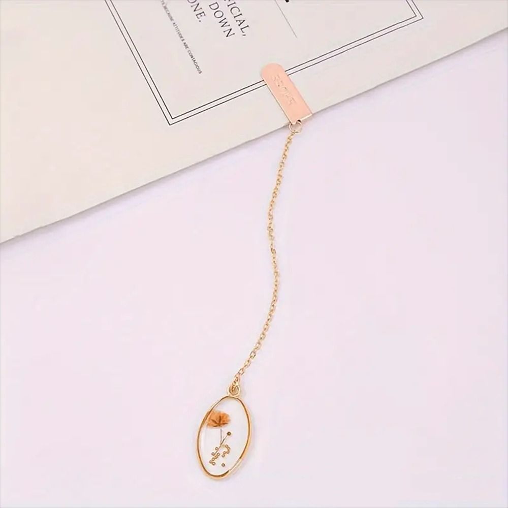 Literary Crystal Flower Bookmark Small Fresh Book Clip Bookmark Pendant Mother‘s Day Gift