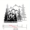 Personalized Mountain Camping Metal Wall Art Custom Iron Sign Couple Silhouette Unique Gift Hikers Backpackers