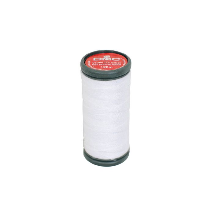 DMC 100% Polyester Synthetic Sewing Thread 5 Spools of 120m - Att 998 - White