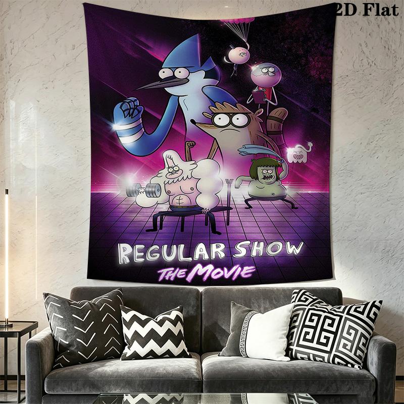 Regular Show Pattern Home Decor Tapestry, Wall Hanging, Decorative RV Wall Cloth.SGT0917173