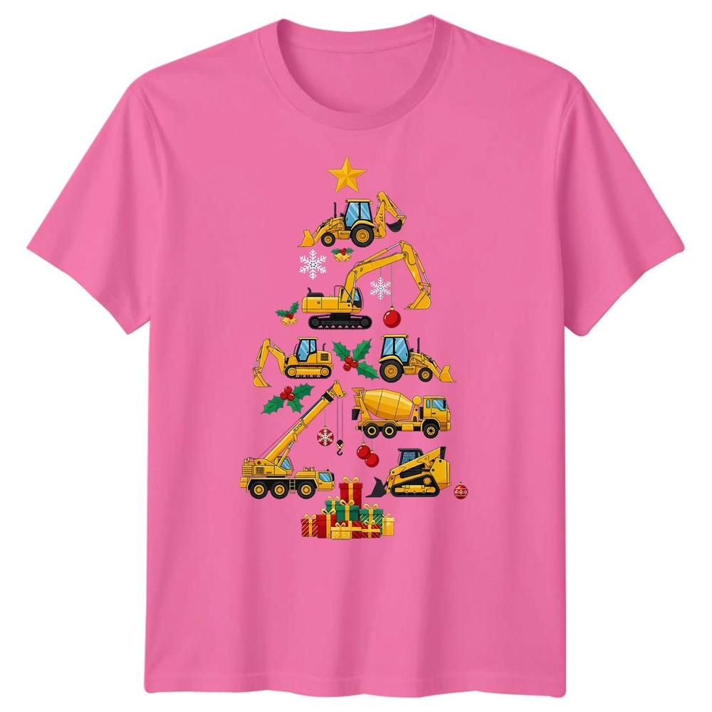 Construction Christmas Tree Holiday Unisexs TShirt Vehicles Gift